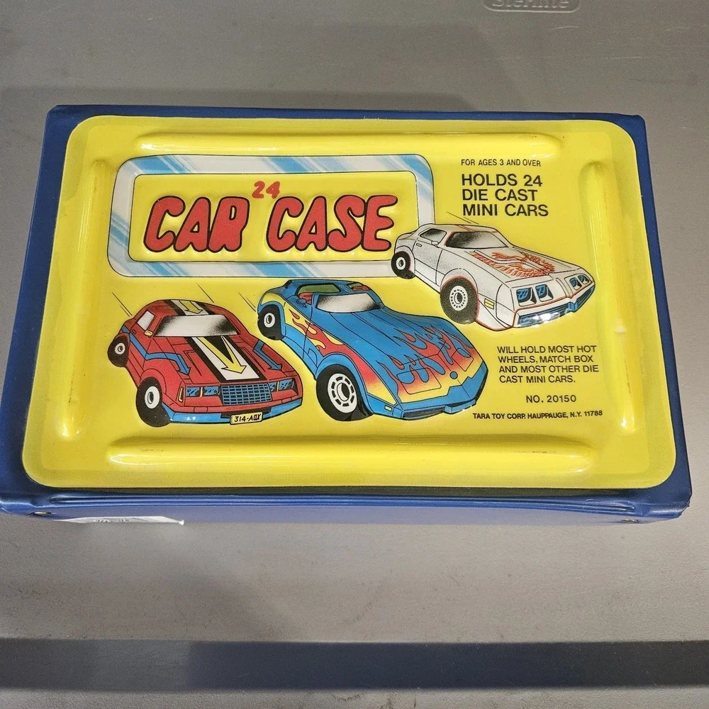 Vtg Tara Toy 3D 24 Car Carry Case #20150 80s w/ Trays